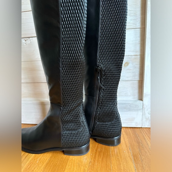 Stuart Weitzman size 8.5 ALLGOOD Black Nappa Over the Knee Boots, EUC-worn once - Picture 5 of 11
